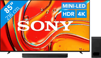 Sony 85" Bravia 7 4K QLED XR Mini-led (2024) + Sony Bravia Theatre Bar 6 Zwart