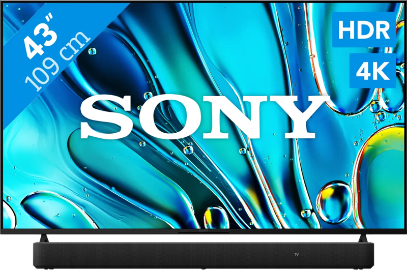 Sony Bravia 3 43" 4K Led (2025) + Sony HT-S2000 Zwart